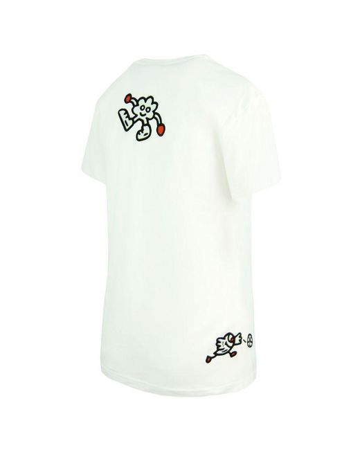 PUMA White X Mr Doodle Short Sleeve Crew Neck T-Shirt 598691 02 Cotton