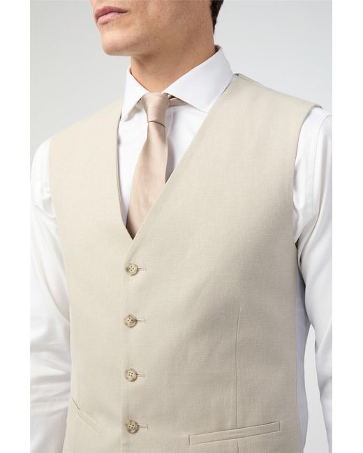 Alexandre Silver Label Natural V-Neck Tailored Suit Waistcoat for men