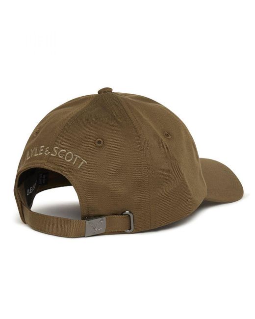 Lyle & Scott Green Cotton Baseball Cap for men