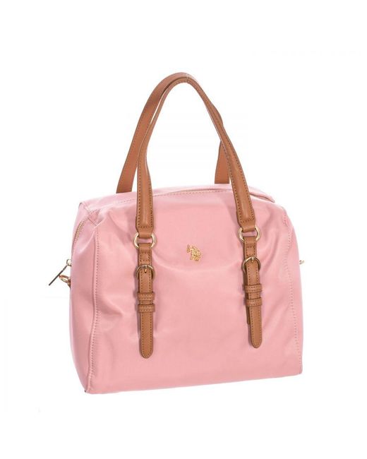 U.S. POLO ASSN. Pink Satchel Bag Beuhu5492Wip