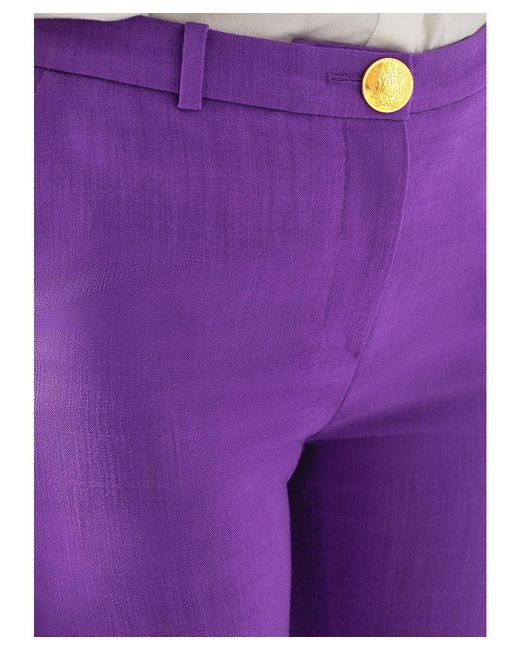 L.K.Bennett Purple Kennedy Trousers,violet Viscose