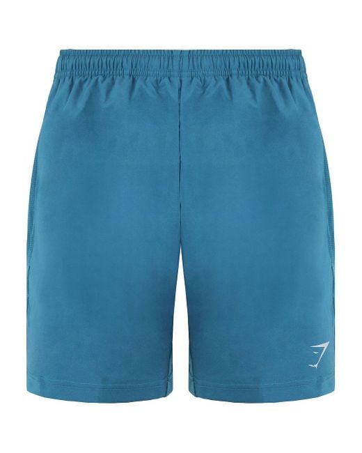 GYMSHARK Blue Sport Logo Shorts for men
