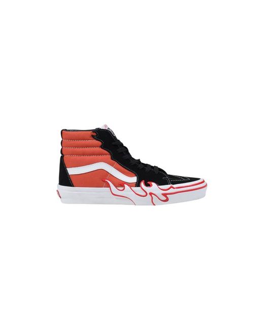 Vans Sk8hi Flame Hightop Sneakers in het Red voor heren