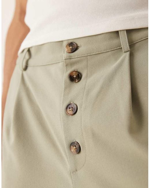 ASOS Natural Horseshoe Trouser With Pinstripe for men