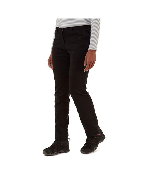 Craghoppers Black Kiwipro Lined Polyamide Walking Trousers