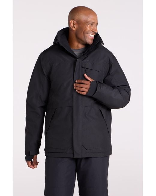 Mountain Warehouse Blue 'Comet Ii' Padded Ski Jacket Waterproof Breathable Coat Polyamide for men
