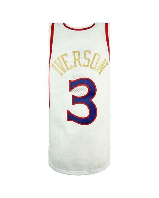 Mitchell & Ness White Michell & Chinese New Year Swingman Allen Iverson Jersey Vest for men