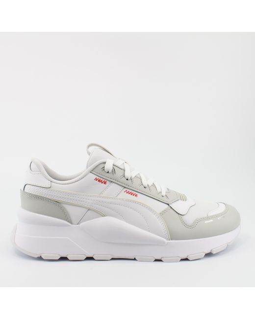 PUMA White Rs 2.0 Base Synthetic Lace Up Trainers 374012 02 for men