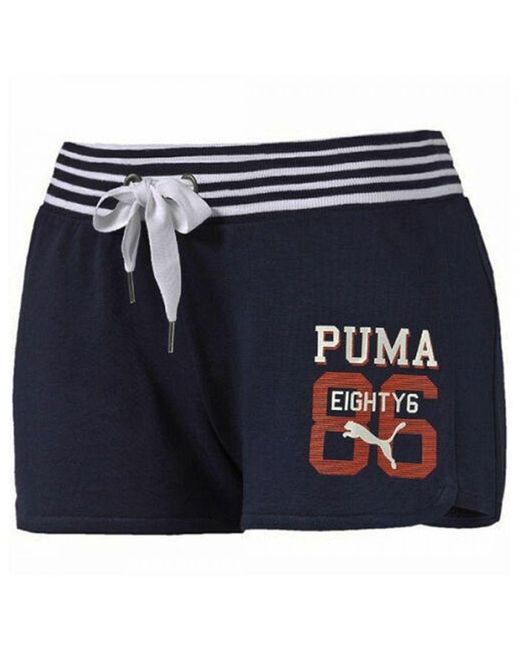 PUMA Blue Style Athletic Stretch Waist Bottoms Shorts 836406