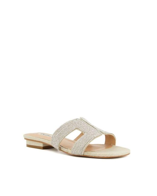 Dune Natural Loupe Sandal