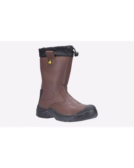 Amblers Safety Black Fs245 Waterproof Rigger Boots for men