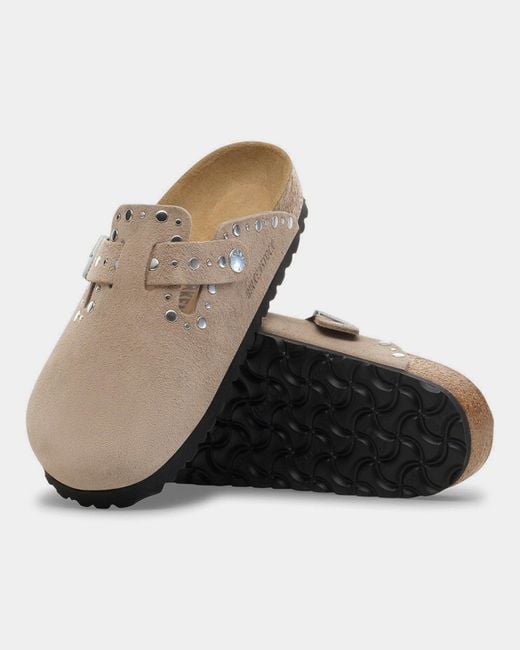 Birkenstock White Boston Clogs