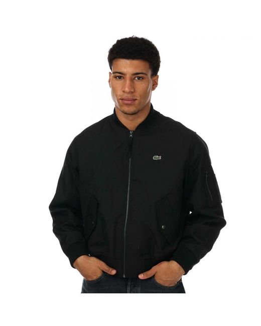 Lacoste Black Bomber Jacket for men