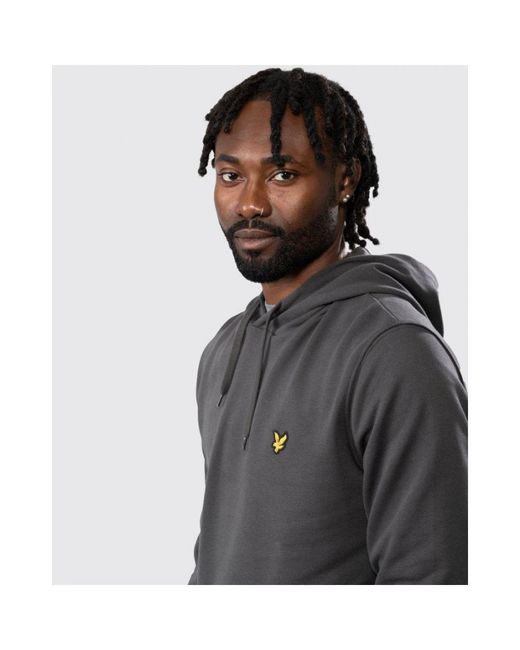 Lyle & Scott Gray Pullover Hoodie Ml416Vog for men