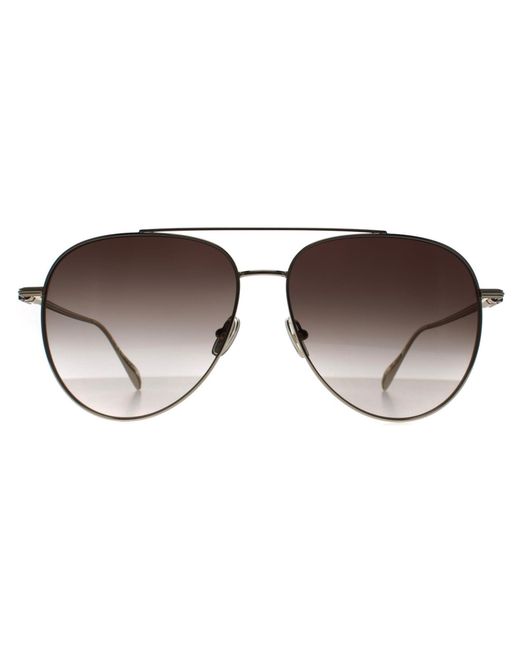 Ferragamo Brown Aviator Light Gradient Sf308S Metal for men