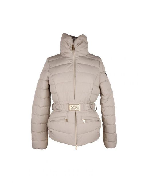 Yes Zee Front Zip Jacket With Brand Logo And Elasticized Belt