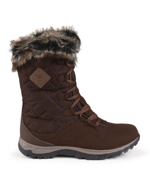 Regatta Brown Great Outdoors /Ladies Newley Faux Fur Trim Thermo Boots