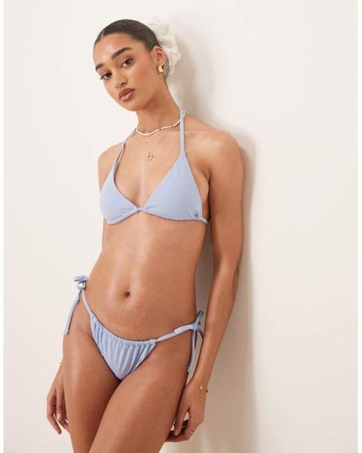 ASOS Brown Maya Mix And Match Tie Back Triangle Bikini Top