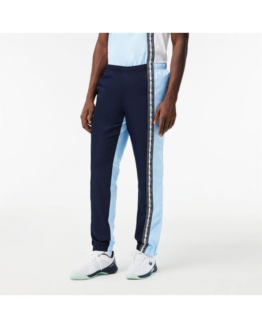 Lacoste Blue Color Block Slim Cut Track Pants for men