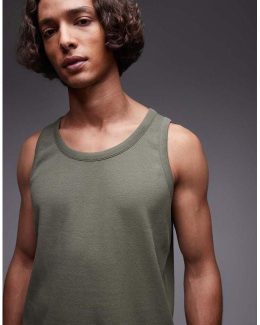 AllSaints Green Allsaints Edwards Vest for men