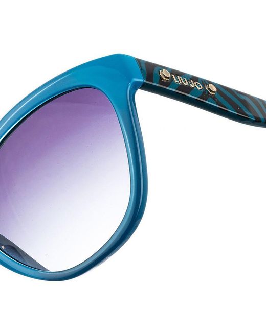 Liu Jo Blue Acetate Sunglasses With Round Shape Lj613S