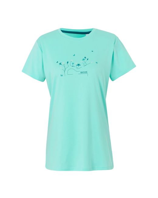 Regatta Blue Ladies Fingal Ix Tree T-Shirt (Aruba)