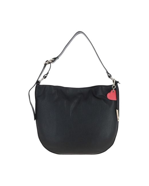 Ashwood Leather Black 'Shanta' Long Handle Large Real Tote Bag