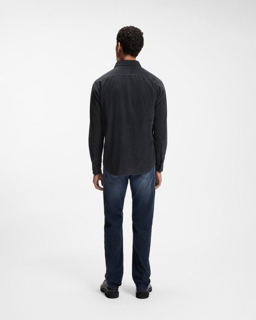 Boss Blue Regular Fit Long Sleeve Logo Detail Shirt for men