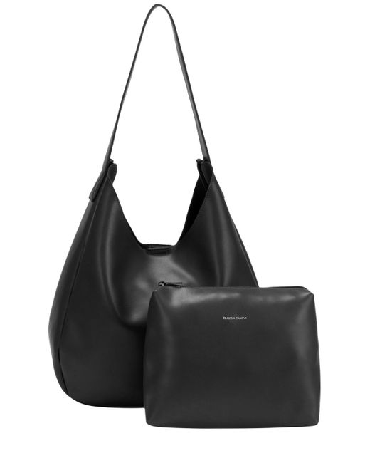 Claudia Canova Black Tile Hobo Shoulder Tote
