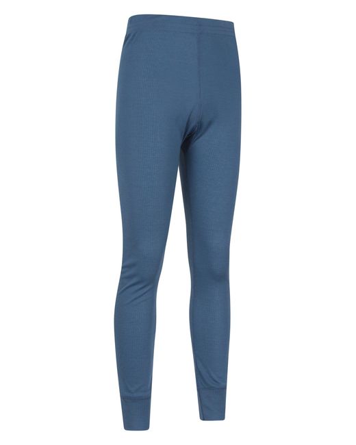 Mountain Warehouse Blue 'Talus' Thermal Base Layer Trousers High Wicking Winter Pants for men