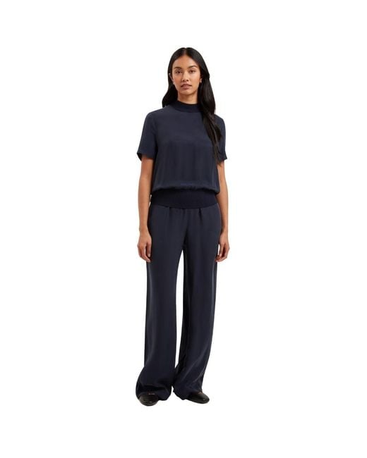 Ted Baker Blue Vinca Cupro Wide Leg Trouser