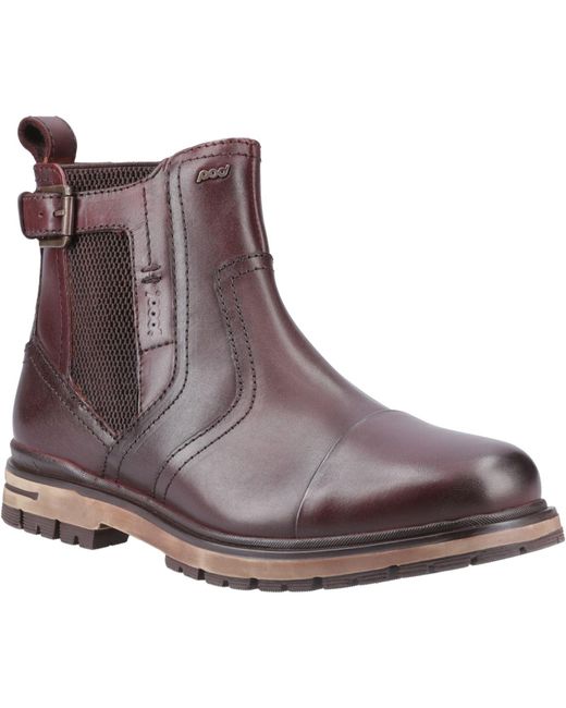 Pod Brown Apollo Leather/Textile Dark Boots for men