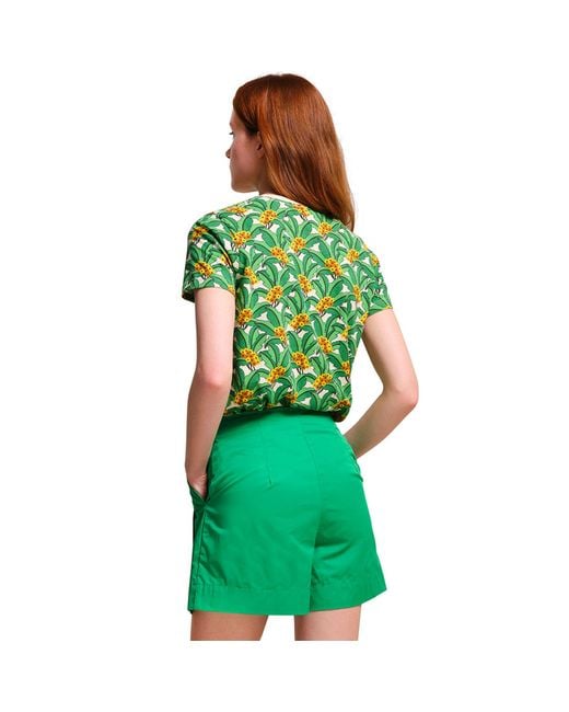 Regatta Green Orla Kiely Easy-To-Wear Cotton T-Shirt Tee Top