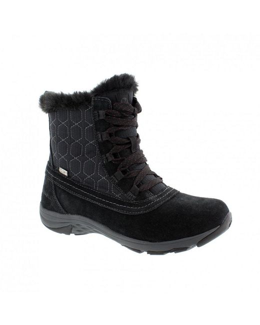 Merrell Black Ryeland Mid Polar Waterproof Boots Leather