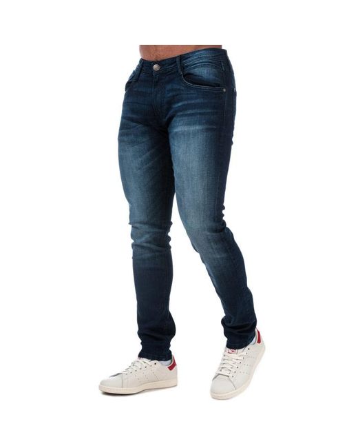 Duck and Cover Blue Maylead Dark Wash Slim Fit Jeans for men