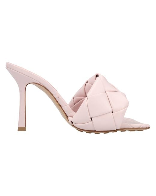 Bottega Veneta Pink Lido Mule Lamb Leather
