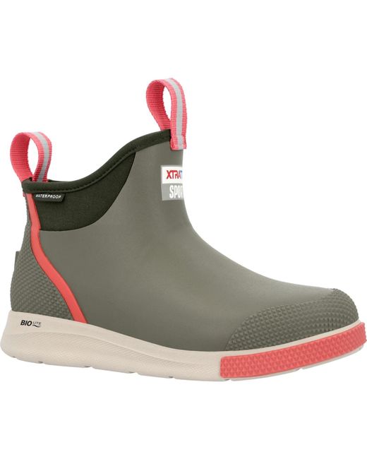 XtraTuf Green Ankle Deck Sport Synthetic Wellington Boots