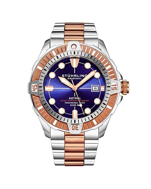Stuhrling Blue Automatic Astral 1005 45Mm Watch for men
