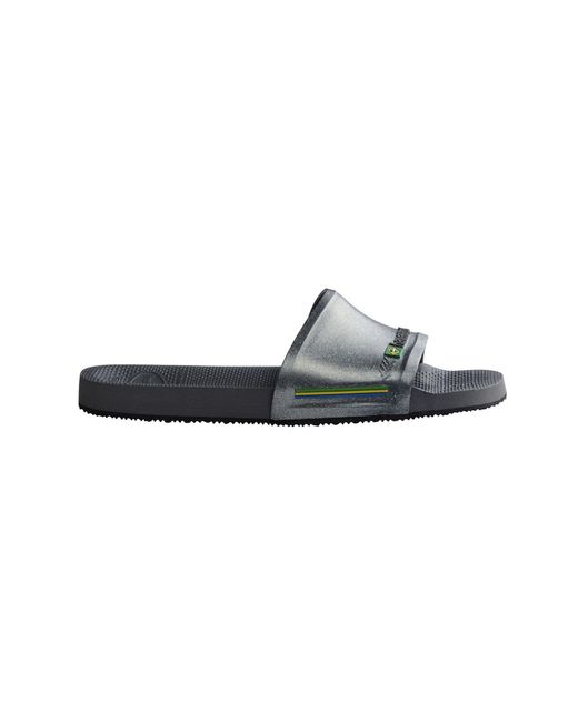 Havaianas Blue Slide Brasil Open Toe Sandals