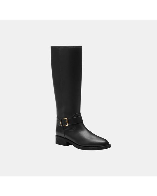COACH Black Extended Calf Riding Boot