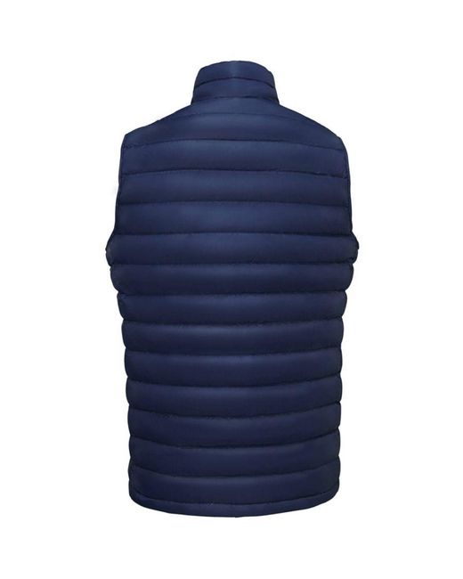 Sol's Blue Wilson Lightweight Padded Bodywarmer (French) for men