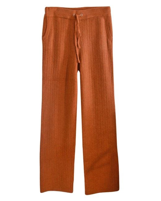 DKNY Brown Cashmere Blend Joggers