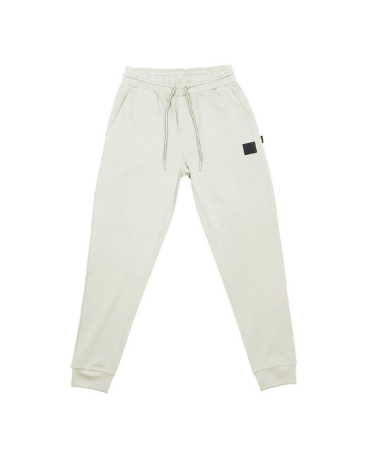 Aquascutum White Solid Patterned Tapered Fit Slim Joggers for men