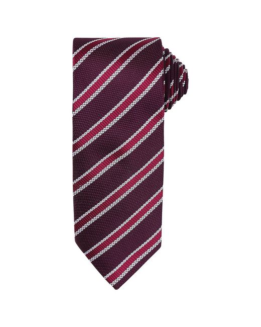PREMIER Purple Stripe Waffle Tie /Aubergine) for men