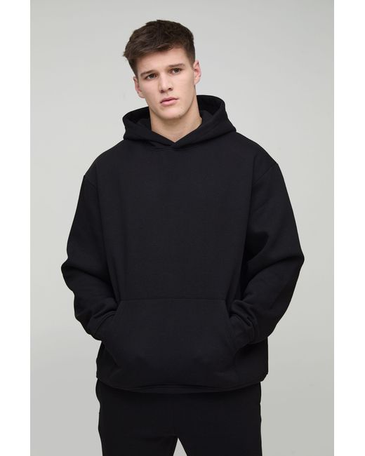 BoohooMAN Blue Tall 330gsm Basic Oversized Over The Head Hoodie for men