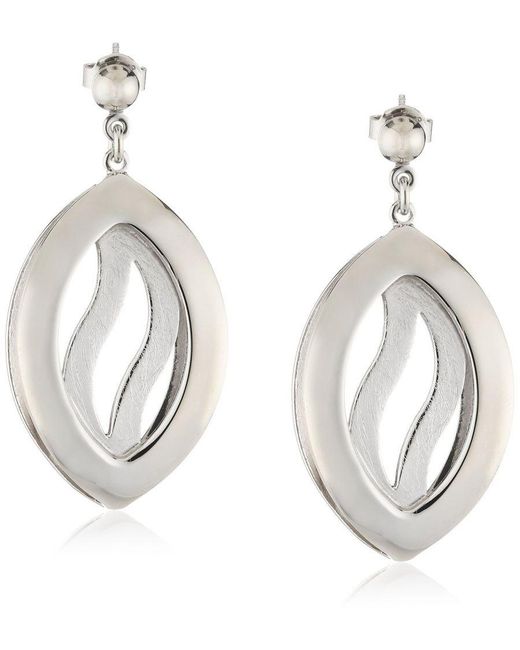Orphelia Metallic 925 Sterling Drop Earrings