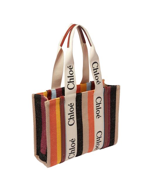 Chloé Brown Chloé Woody Medium Tote Bag