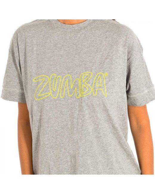 Zumba Gray Sports T-Shirt With Sleeves Z2T00106