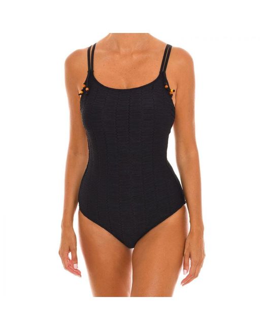 Teleno Blue Round Neckline Swimsuit Eb0216B