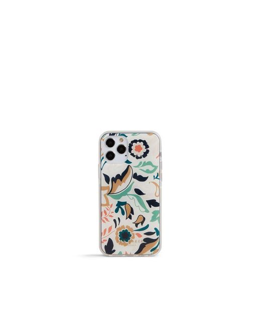 Ted Baker White Lisal Folk Floral Iphone 12 / 12 Pro Clip Case